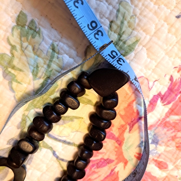 Tagua nut necklace, 35" long - Picture 3 of 4